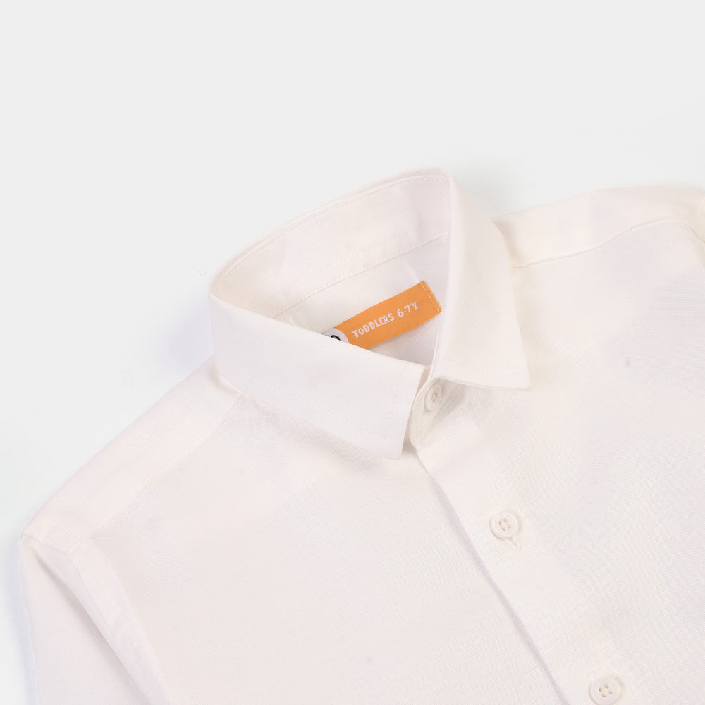 Boys Classic Oxford Formal Shirt – White