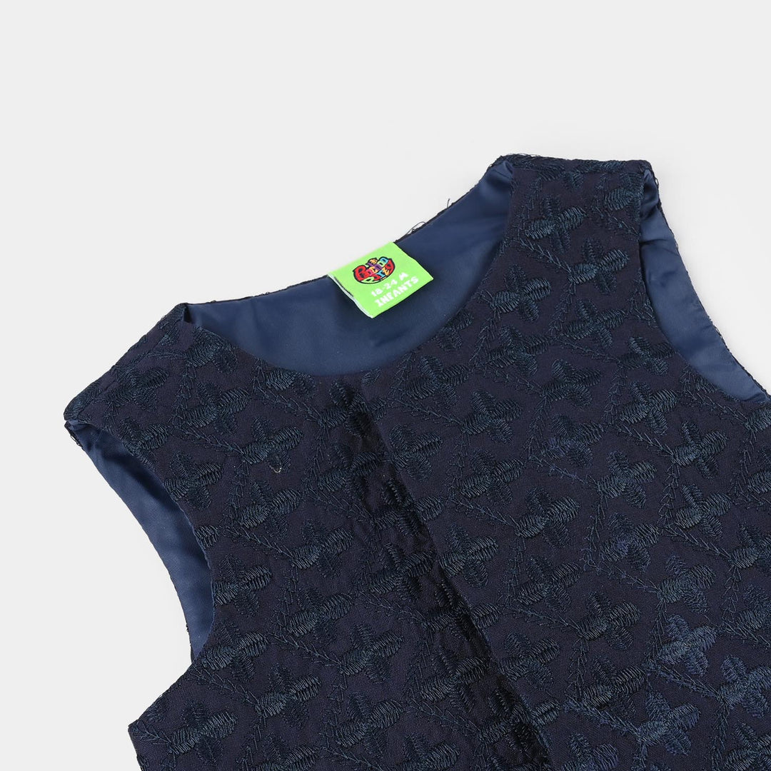 Boys Waist Coat (Royal EMB)-R.Blue