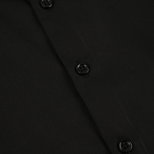Boys Cotton Poplin Formal Shirt-BLACK