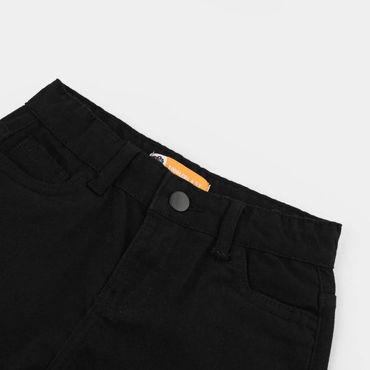Boys Stretch Denim Basic Shorts – Jet Black