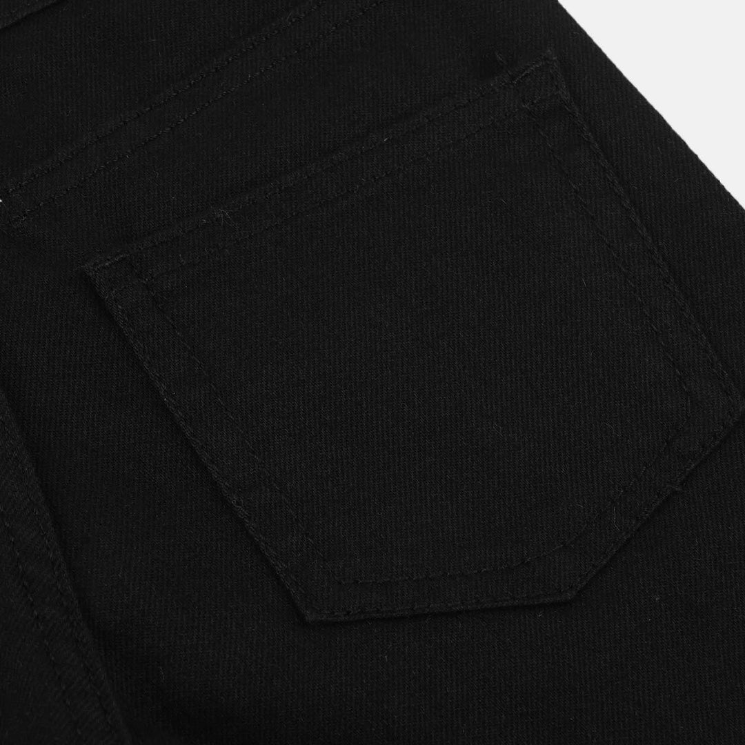 Boys Stretch Denim Basic Shorts – Jet Black