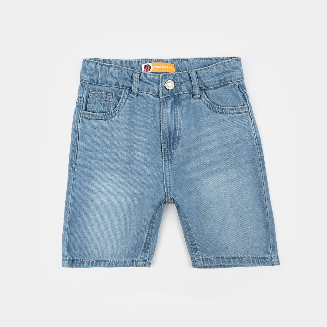 Boys Denim Stretch Shorts (Basic) - Light Blue