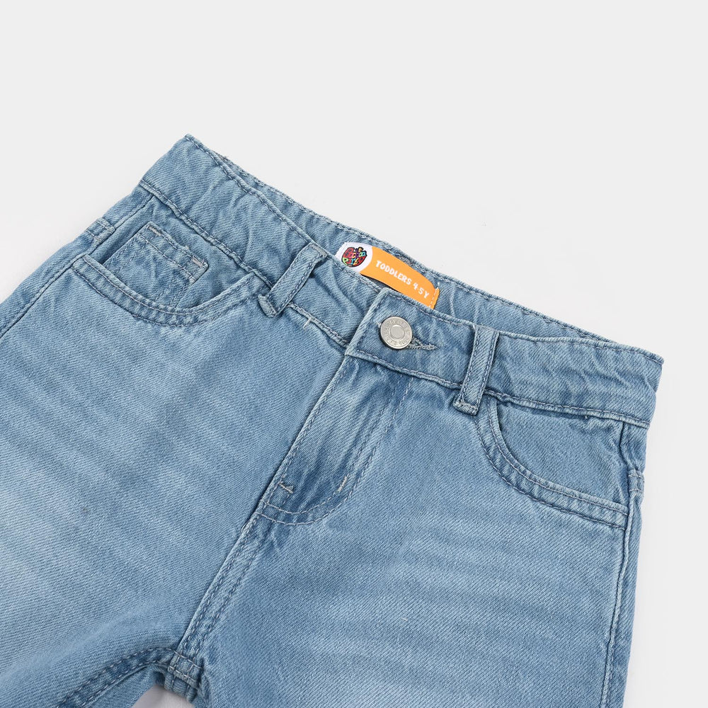 Boys Denim Stretch Shorts (Basic) - Light Blue