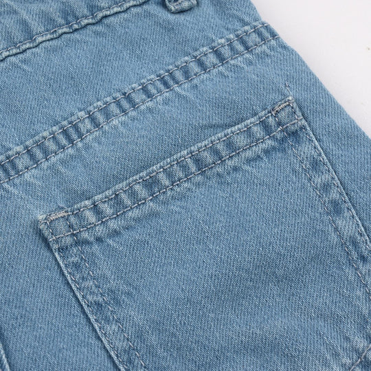 Boys Denim Stretch Shorts (Basic) - Light Blue
