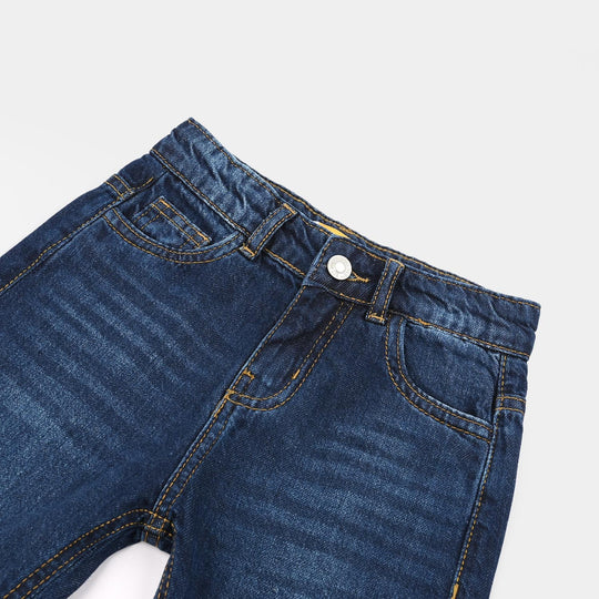 Boys Denim Stretch Shorts (Basic) - Dark Blue