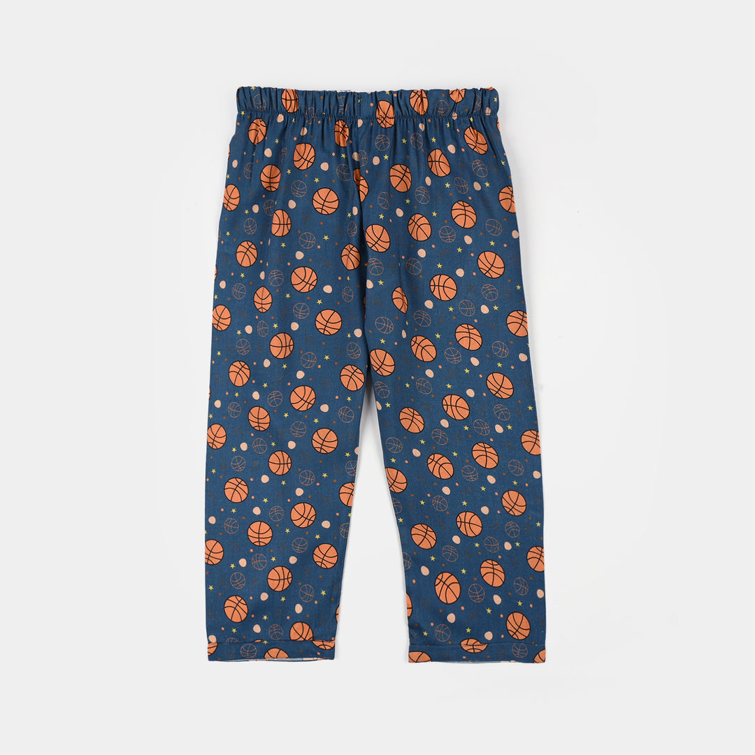 Boys Viscose Nightwear  Basketball -Teal Blue