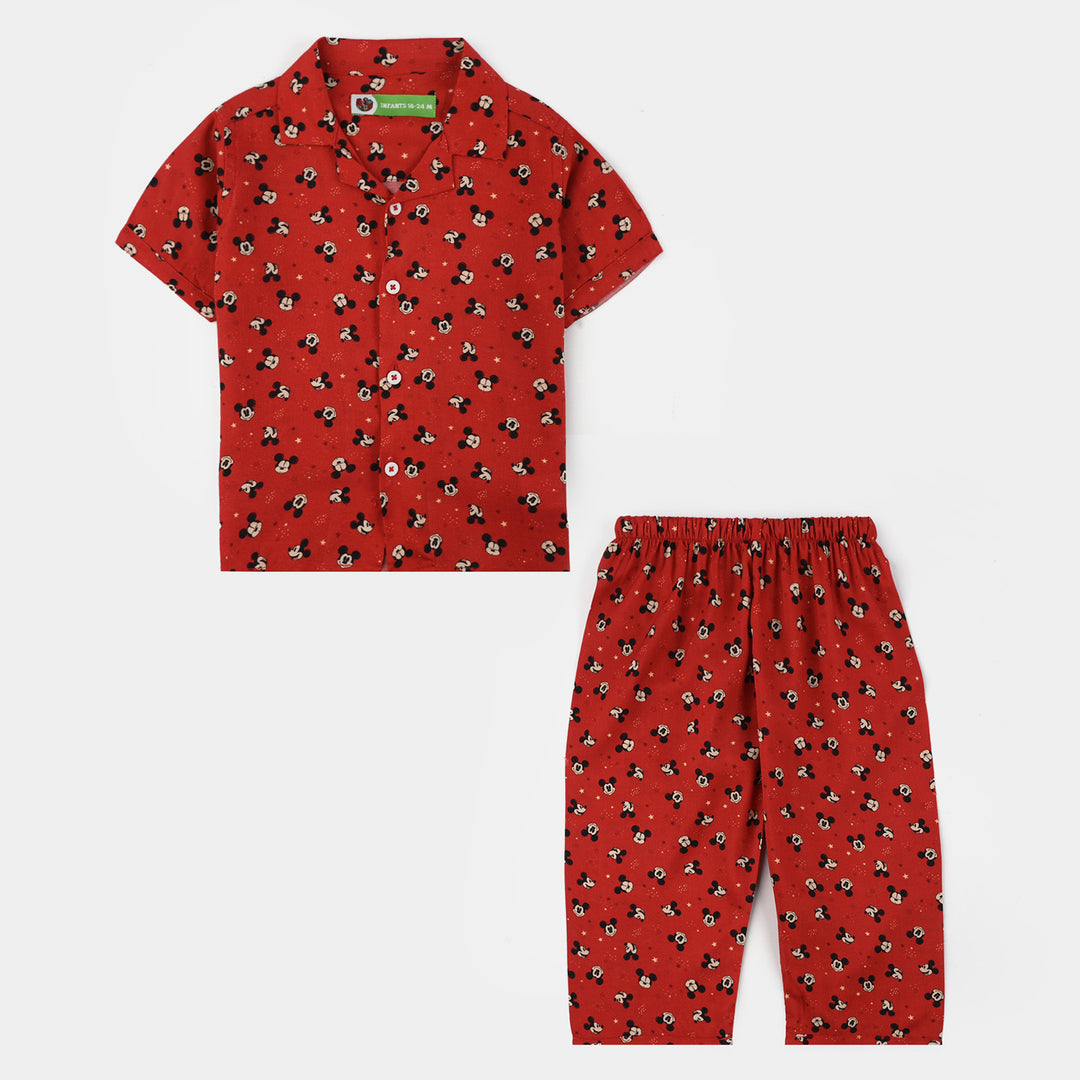 Infant Boys Viscose Nightwear Character-RED