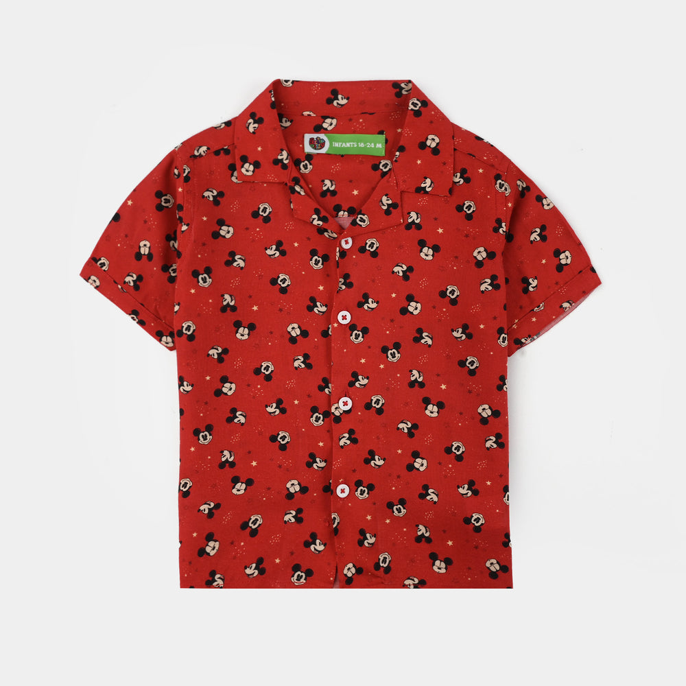 Infant Boys Viscose Nightwear Character-RED