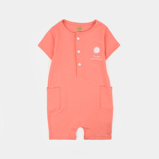 Infant Boys Cotton Interlock Romper SUNSHINE