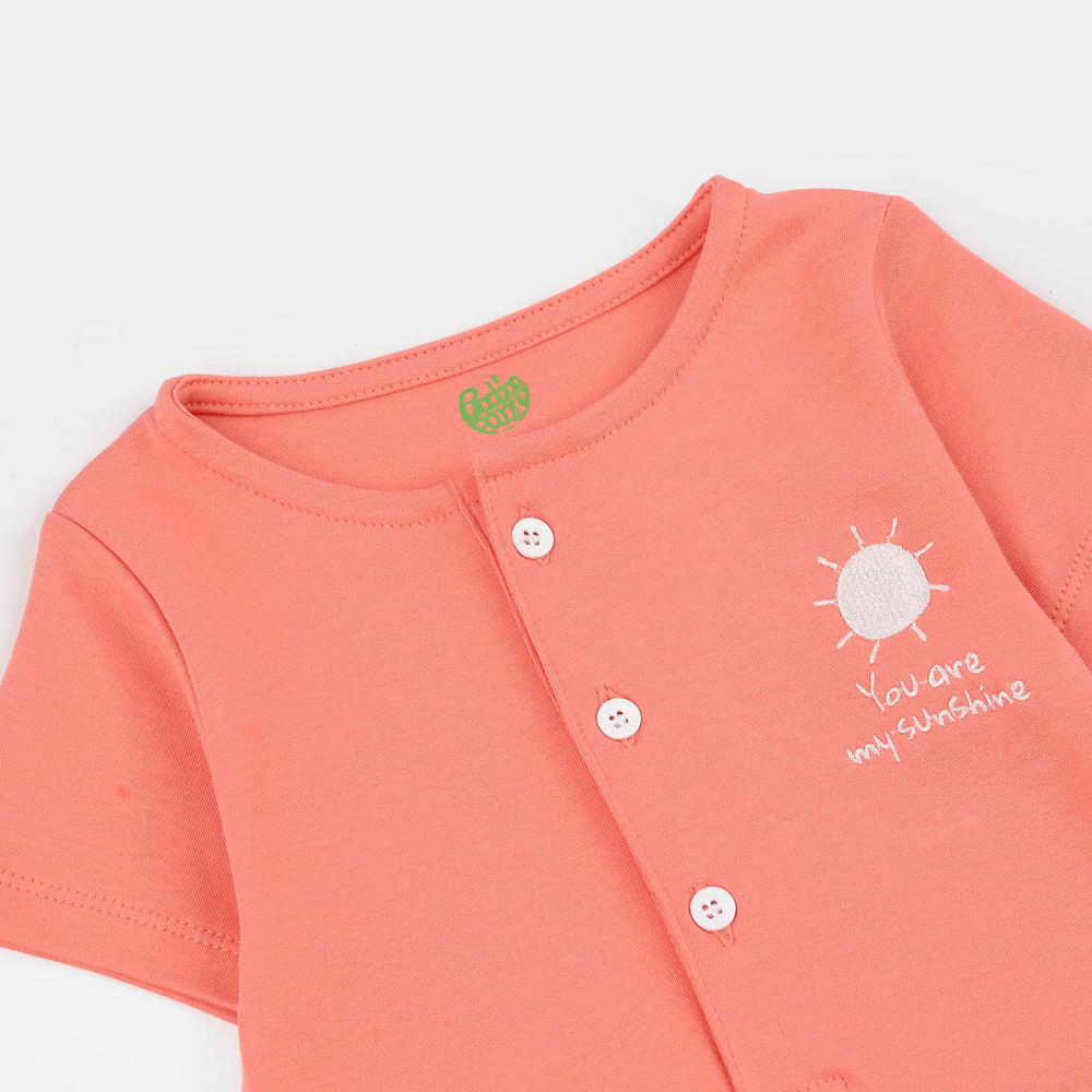 Infant Boys Cotton Interlock Romper SUNSHINE