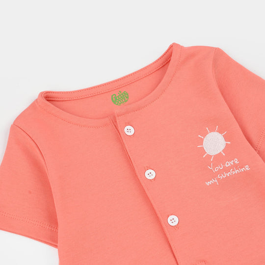 Infant Boys Cotton Interlock Romper SUNSHINE