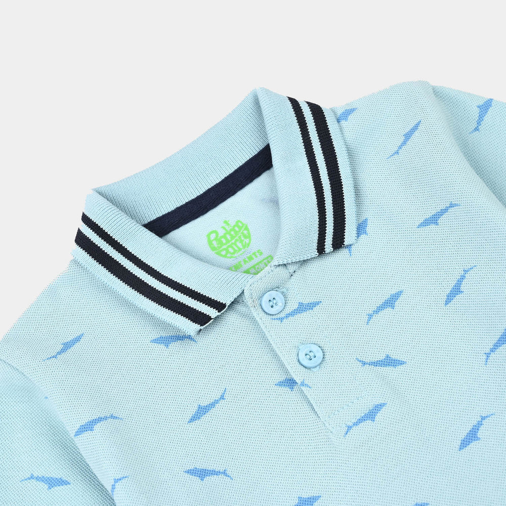Infant Boys Cotton PK Polo Shark-Summr.Song