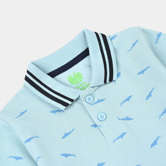 Infant Boys Cotton PK Polo Shark-Summr.Song