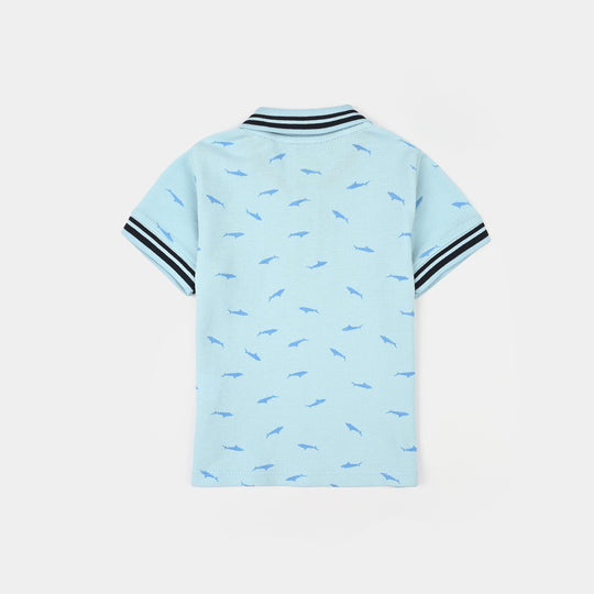 Infant Boys Cotton PK Polo Shark-Summr.Song