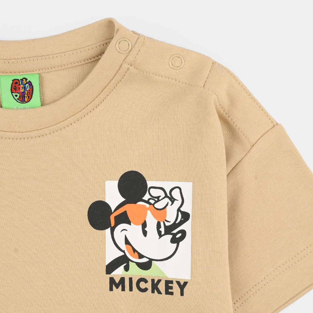Infant Boys Cotton Interlock Suit Character VIBES-BROWN