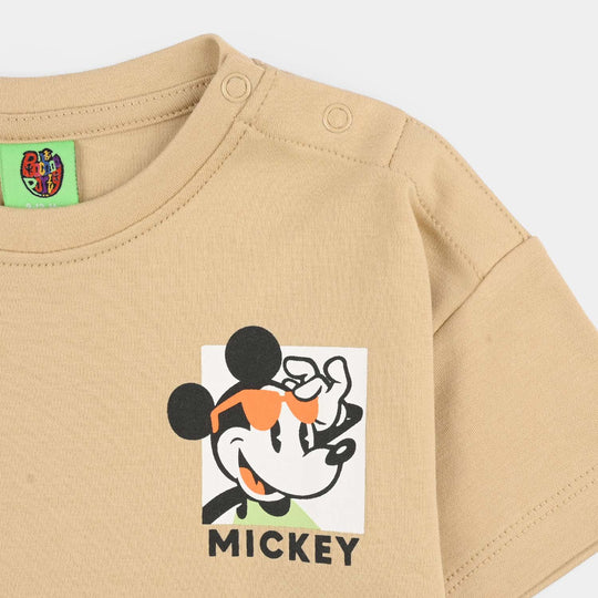 Infant Boys Cotton Interlock Suit Character VIBES-BROWN