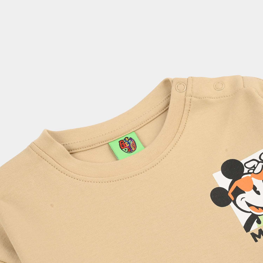 Infant Boys Cotton Interlock Suit Character VIBES-BROWN
