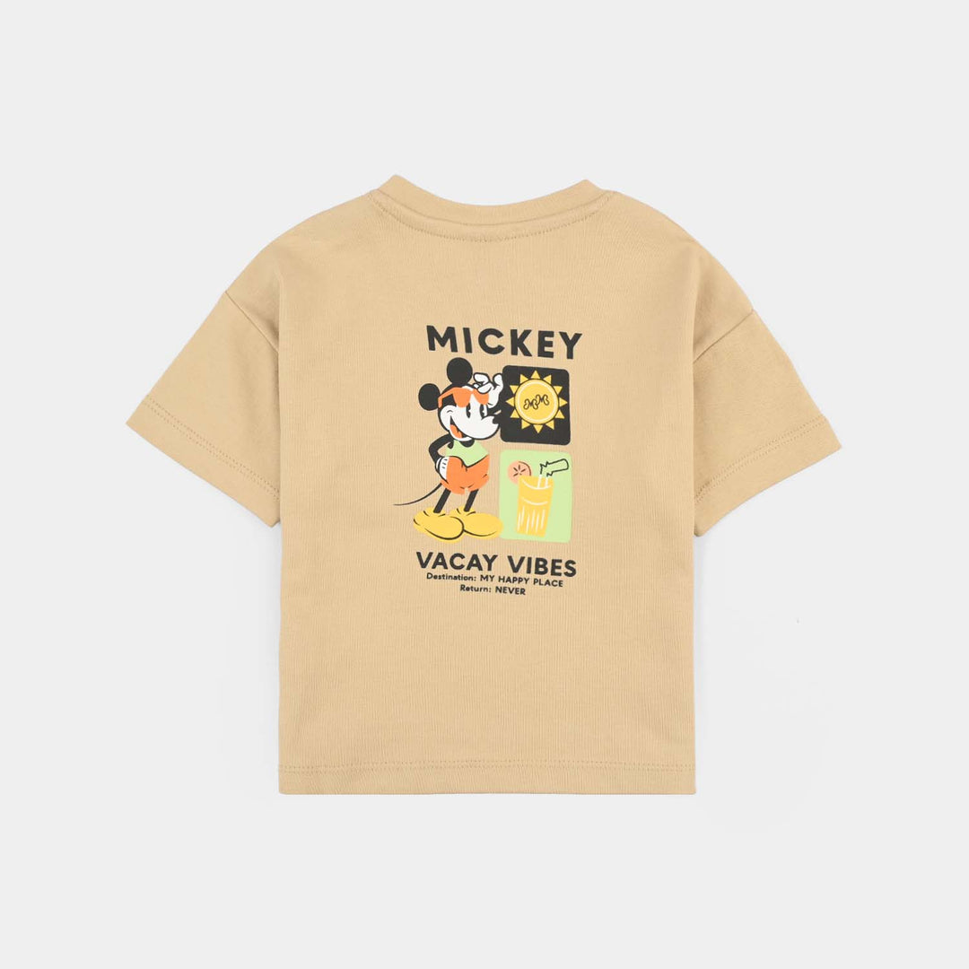 Infant Boys Cotton Interlock Suit Character VIBES-BROWN