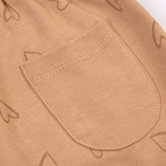 Infant Girls Cotton Interlock Knitted Romper LITTLE LOVE-BROWN