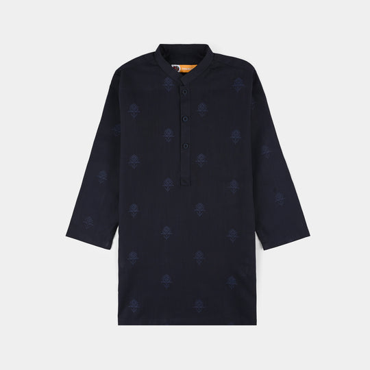 Boys Cotton Slub 2Piece Suit (Royal)-Blue