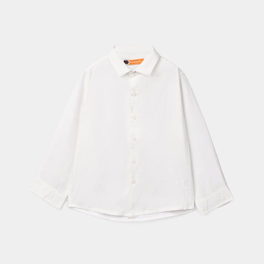 Boys Cotton Poplin Formal Shirt (B/White)