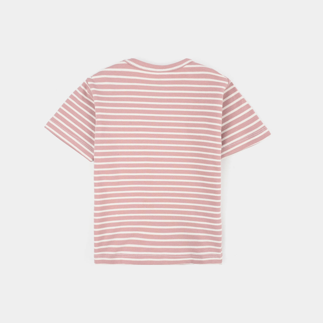 Infant Boys Yarn dyed jersey T-Shirt HAPPY JOURNEY-PURPLE