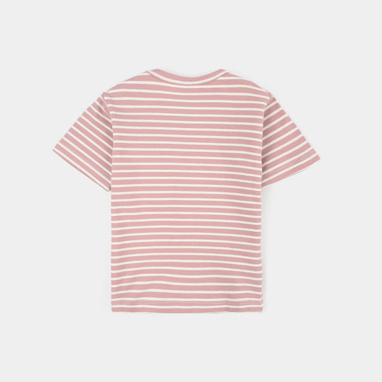 Infant Boys Yarn dyed jersey T-Shirt HAPPY JOURNEY-PURPLE