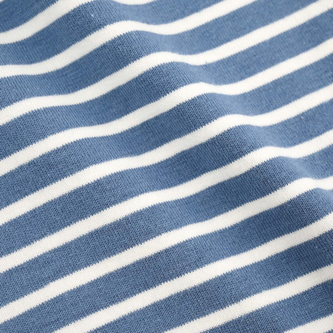 Infant Boys Yarn dyed jersey T-Shirt Happy Thoughts-Blue