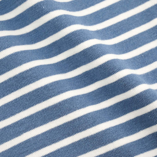 Infant Boys Yarn dyed jersey T-Shirt Happy Thoughts-Blue
