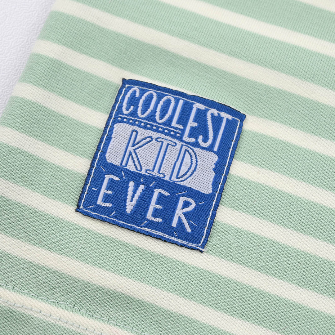 Infant Boys Yarn Dyed Sando COOLEST KID EVER-Green