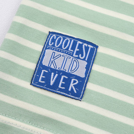 Infant Boys Yarn Dyed Sando COOLEST KID EVER-Green