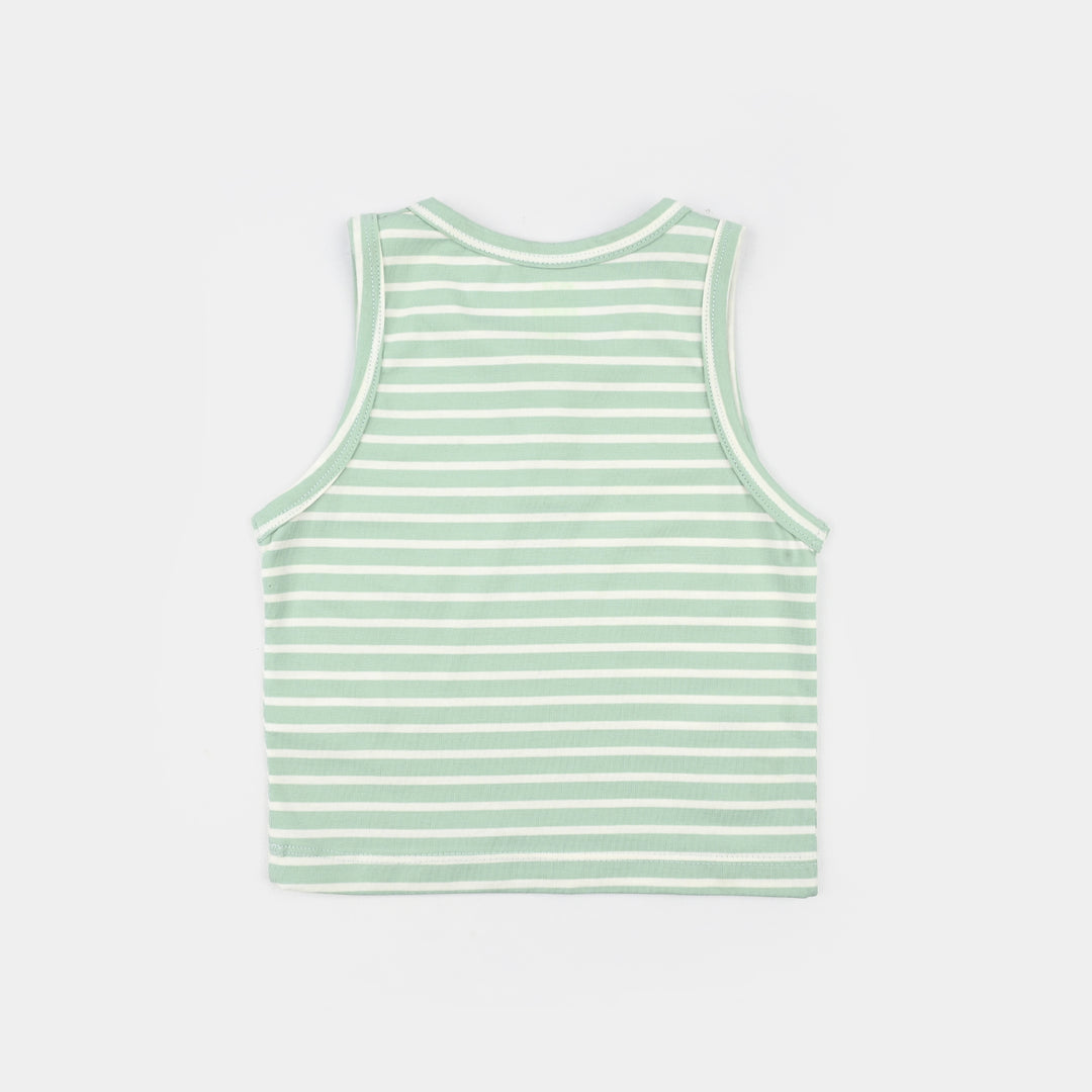 Infant Boys Yarn Dyed Sando COOLEST KID EVER-Green