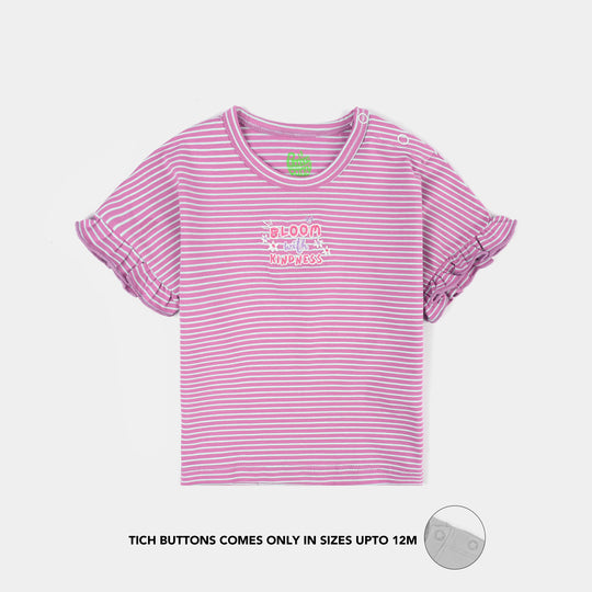 Infant Girls Yard dyed Jersey T-Shirt BLOOM - PURPLE