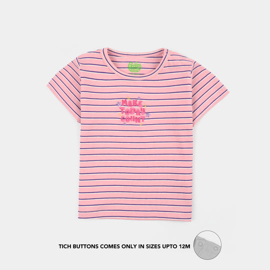 Infant Girls Yarn Dyed T-Shirt – Purple