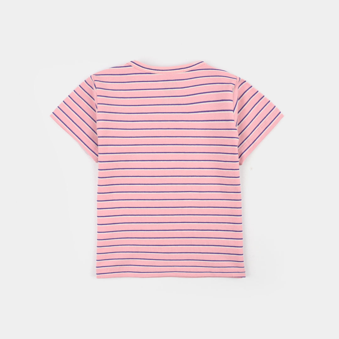 Infant Girls Yarn Dyed T-Shirt – Purple