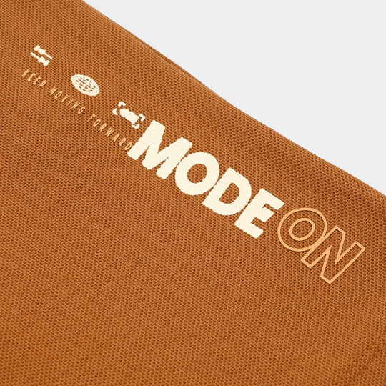 Boys Cotton PK Short Mode On-BROWN