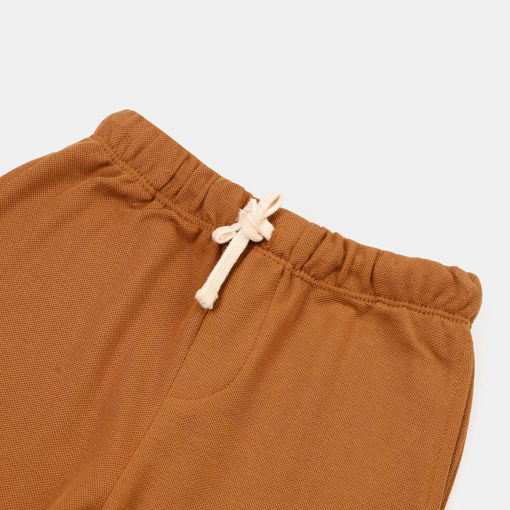 Boys Cotton PK Short Mode On-BROWN