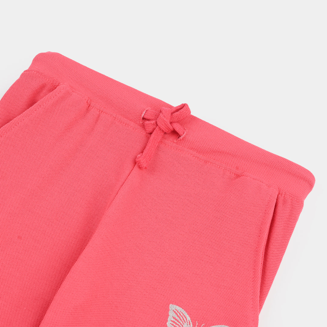 Girls Cotton PK Pyjama Butterfly-PINK