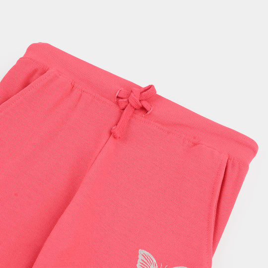 Girls Cotton PK Pyjama Butterfly-PINK