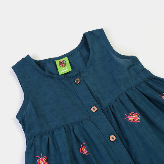 Infant Girls Jacquard Emb 2Pcs Little Deer-Teal