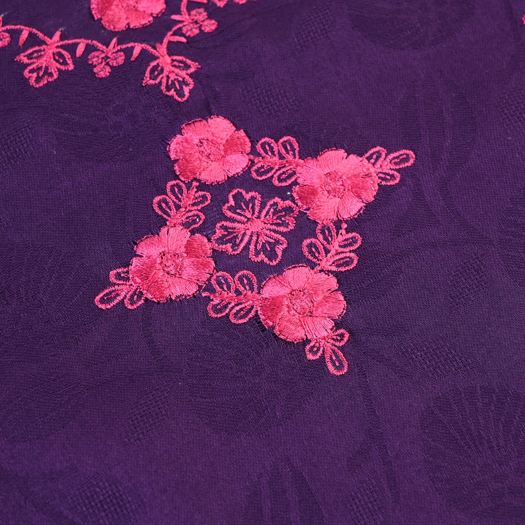 Girls Jacquard Emb 2Pcs Haya-Purple