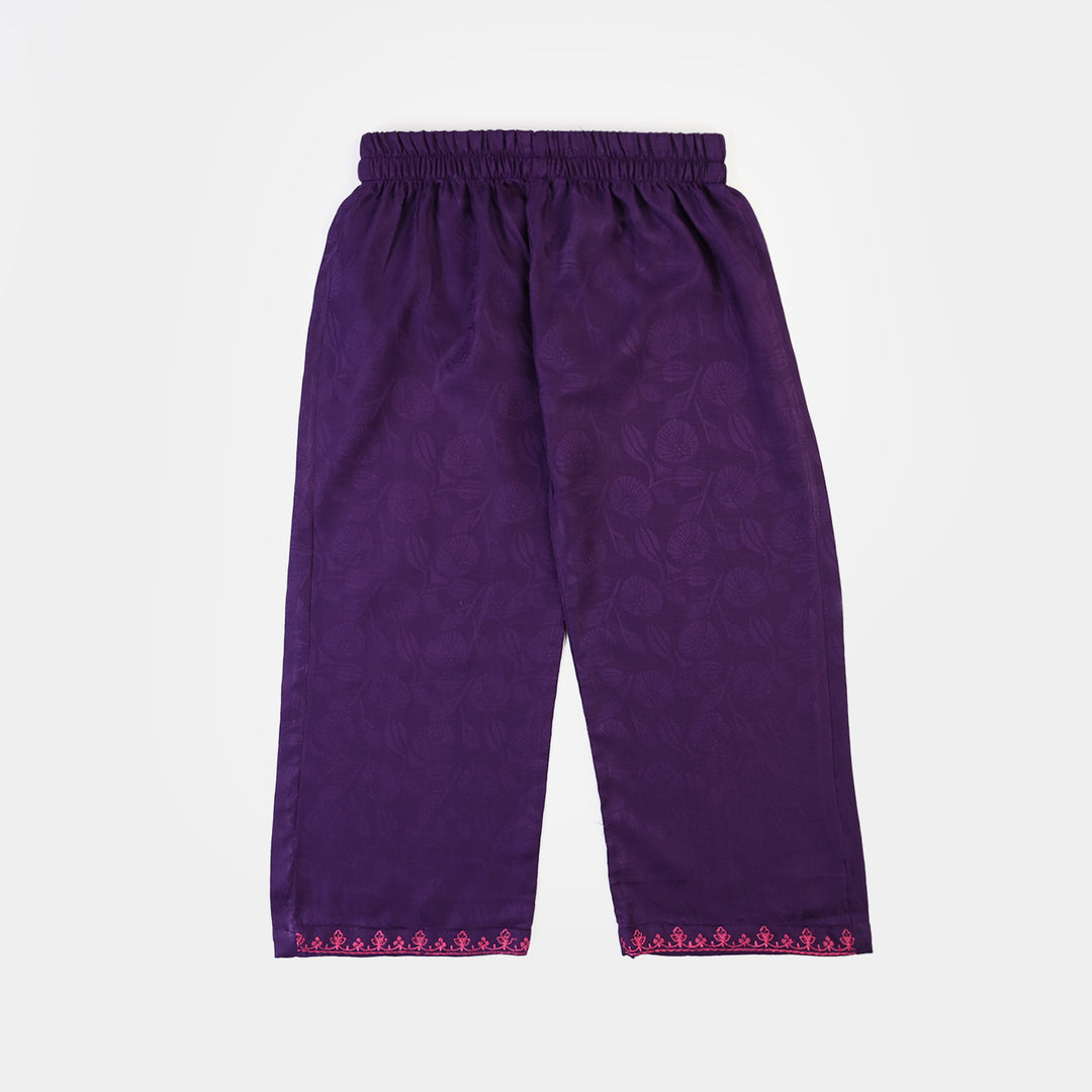 Girls Jacquard Emb 2Pcs Haya-Purple
