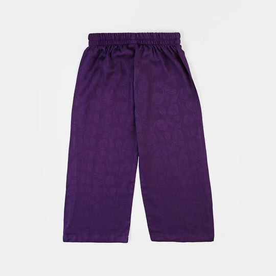 Girls Jacquard Emb 2Pcs Haya-Purple