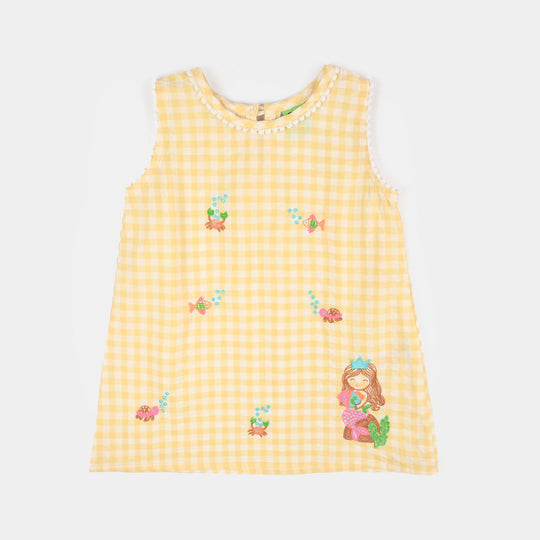 Infant Girls Cotton Emb 2Pcs Little-YELLOW