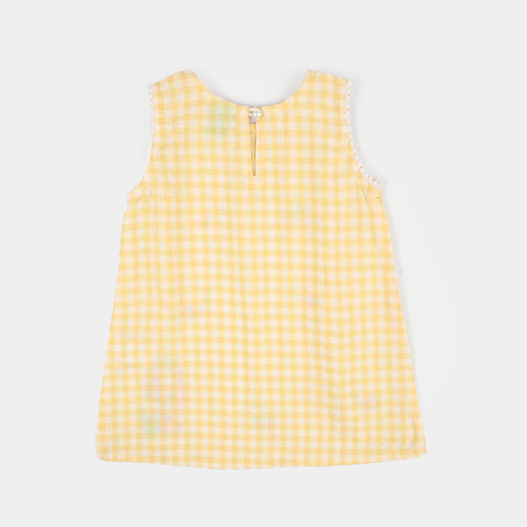 Infant Girls Cotton Emb 2Pcs Little-YELLOW