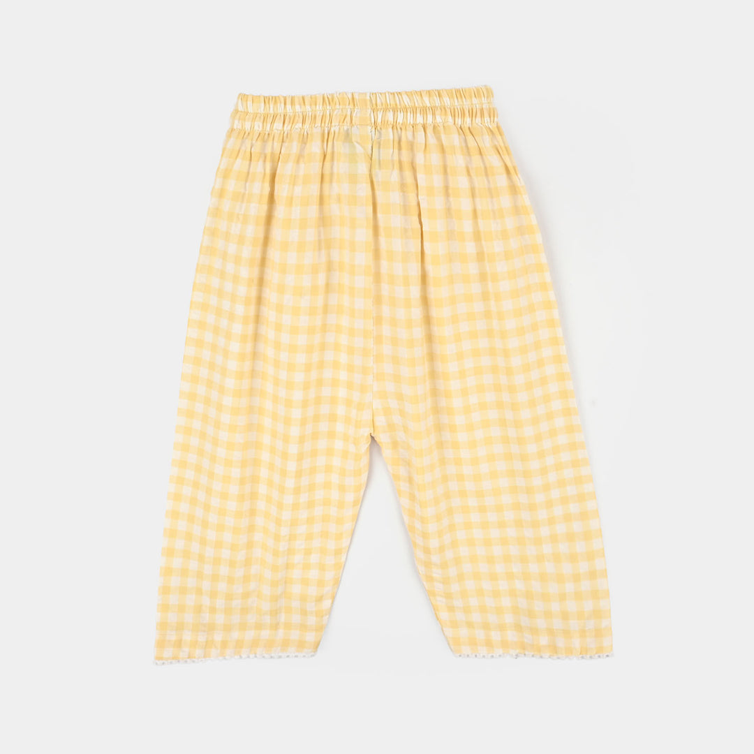 Infant Girls Cotton Emb 2Pcs Little-YELLOW