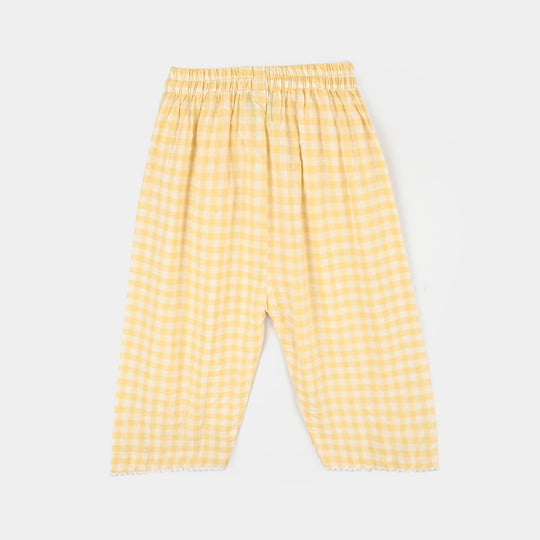 Infant Girls Cotton Emb 2Pcs Little-YELLOW