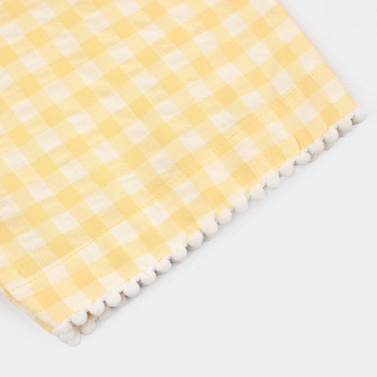 Infant Girls Cotton Emb 2Pcs Little-YELLOW