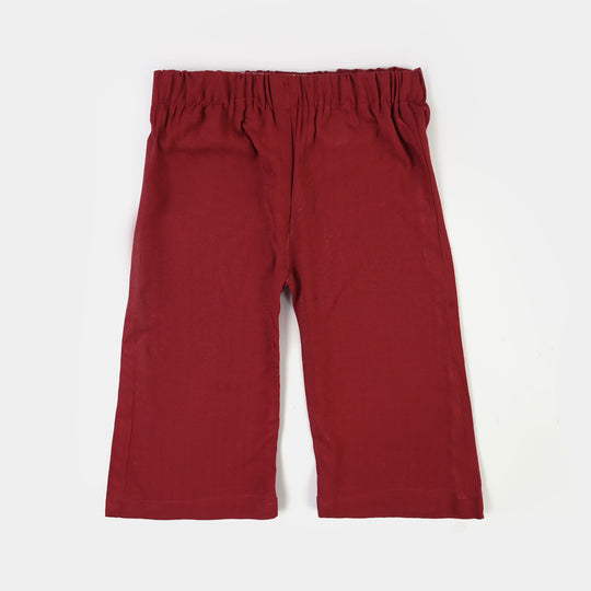 Infant Girls Cotton Emb 2Pcs Little Garden-MAROON