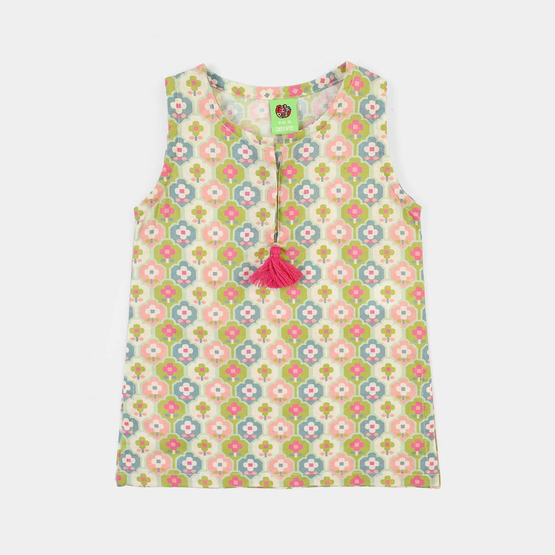 Infant Girls Cotton Printed 2Pcs Petals - Multi